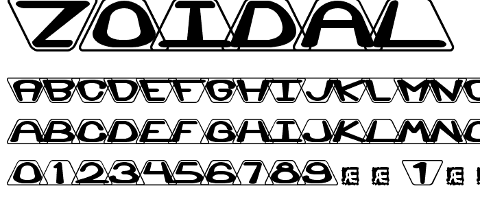 Zoidal (BRK) font