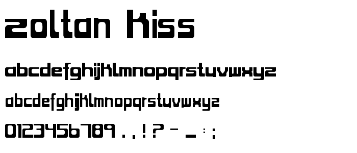 Zoltan Kiss font