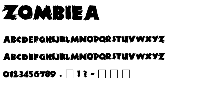 ZombieA font