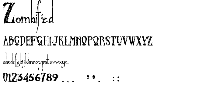 Zombified font