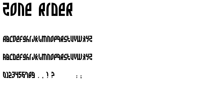 Zone Rider font