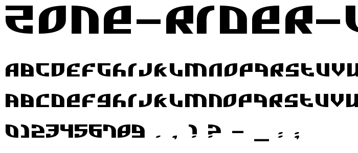 Zone Rider Ultra Expanded font