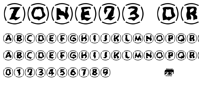 Zone23_Dreamtime 923 font