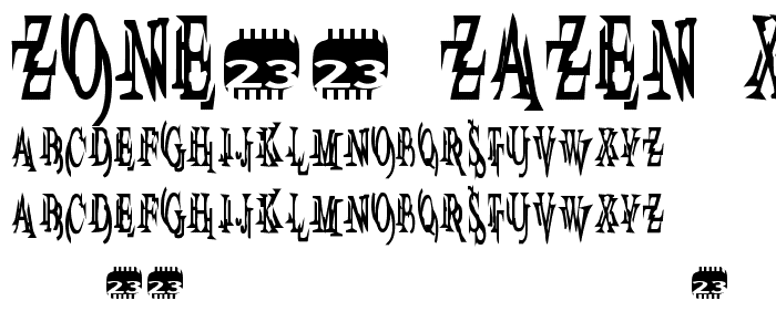 Zone23_zazen xtreme font