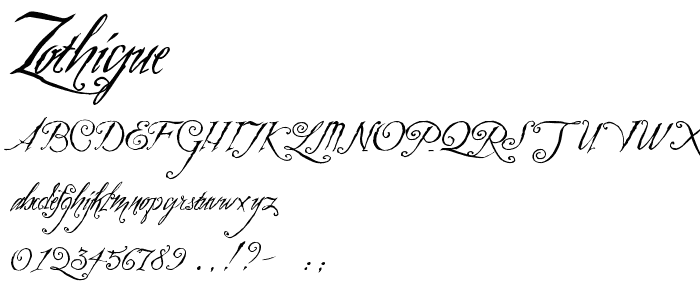 Zothique font