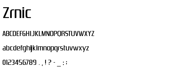 Zrnic font