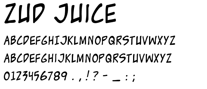 Zud Juice font