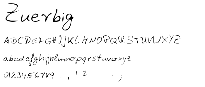 Zuerbig font