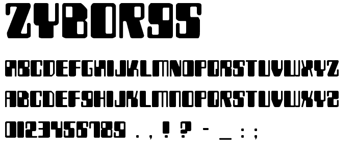 Zyborgs font