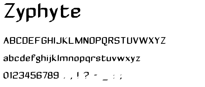 Zyphyte font