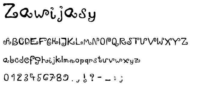 zawijasy font