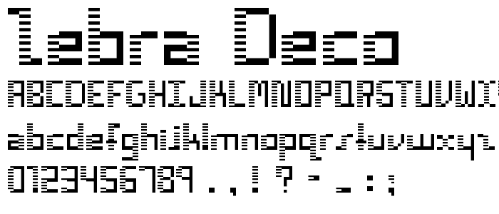 zebra deco font