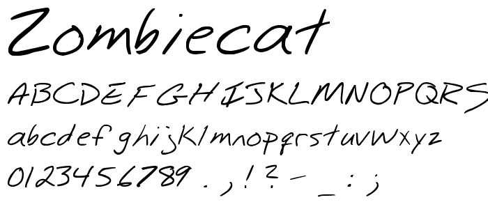 zombieCat font