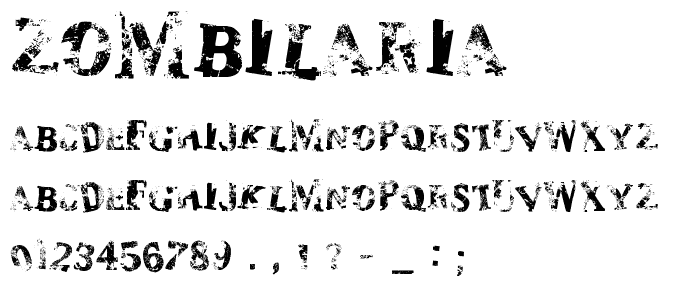 zombilaria font