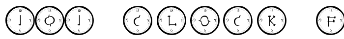 101%21%20Clock%20Face font