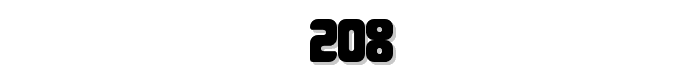 208 font