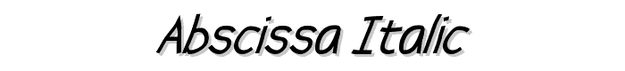 Abscissa%20Italic font