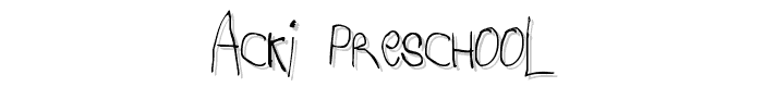 Acki%20Preschool font