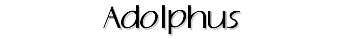 Adolphus font