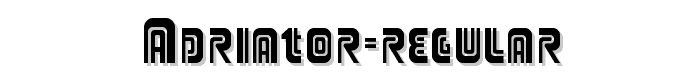 Adriator-Regular font