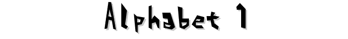 Alphabet_1 font