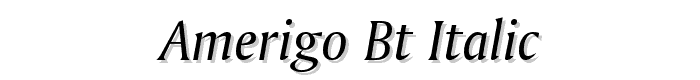 Amerigo%20BT%20Italic font