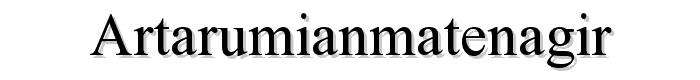 ArTarumianMatenagir font