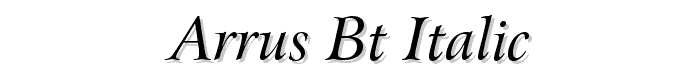 Arrus%20BT%20Italic font