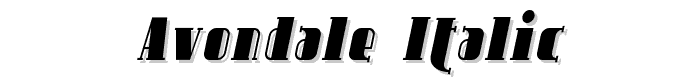 Avondale%20Italic font