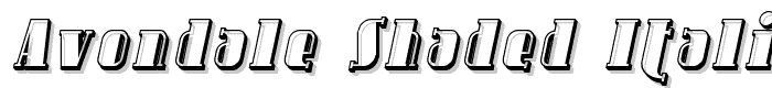 Avondale%20Shaded%20Italic font