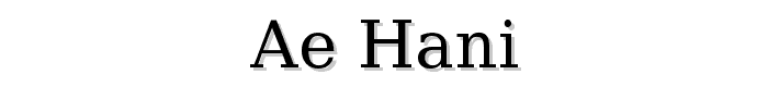 ae_Hani font