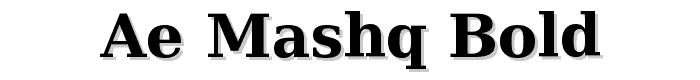 ae_Mashq%20Bold font