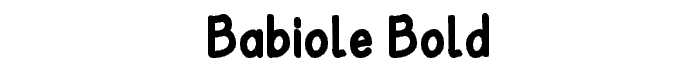 Babiole%20Bold font