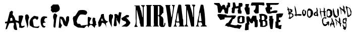 Bandnames font