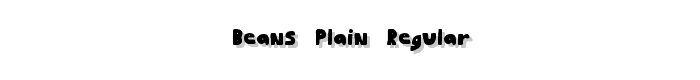 Beans%20Plain%20Regular font