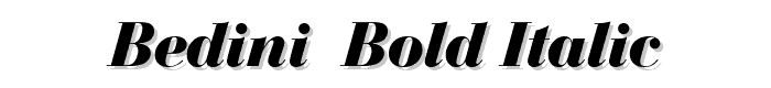 Bedini%20%20Bold%20Italic font