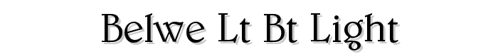 Belwe%20Lt%20BT%20Light font