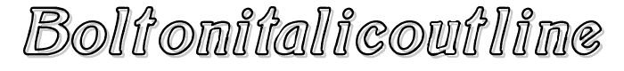 BoltonItalicOutline font