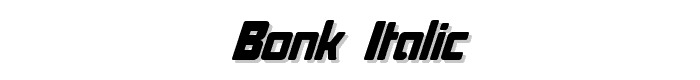 Bonk%20Italic font