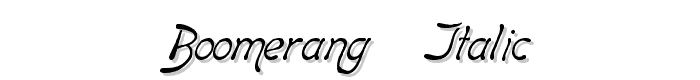 Boomerang%20%20%20%20%20Italic font