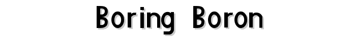 Boring%20Boron font