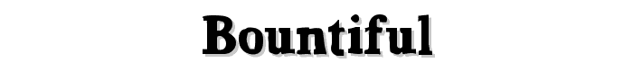 Bountiful font