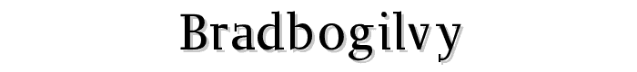 BradbOGilvy font