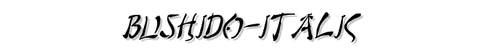 Bushido%20Italic font