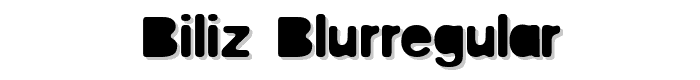 biliz_blurRegular font