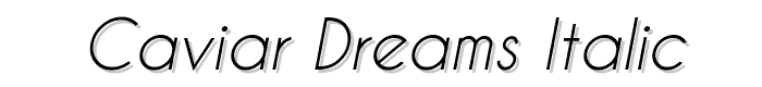 Caviar%20Dreams%20Italic font