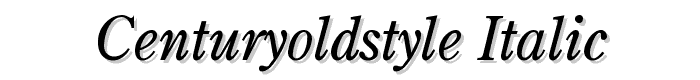 CenturyOldStyle%20Italic font