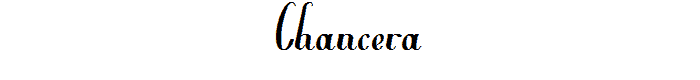 Chancera font