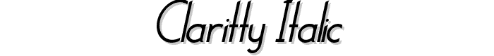 Claritty_Italic font