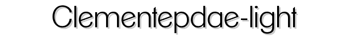 ClementePDae-Light font